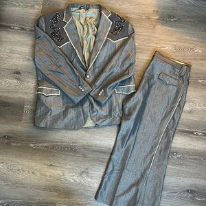 Vintage Men’s Bling Western Suit - Size XXL